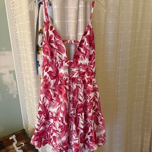 Pink Floral Tiered Sundress
